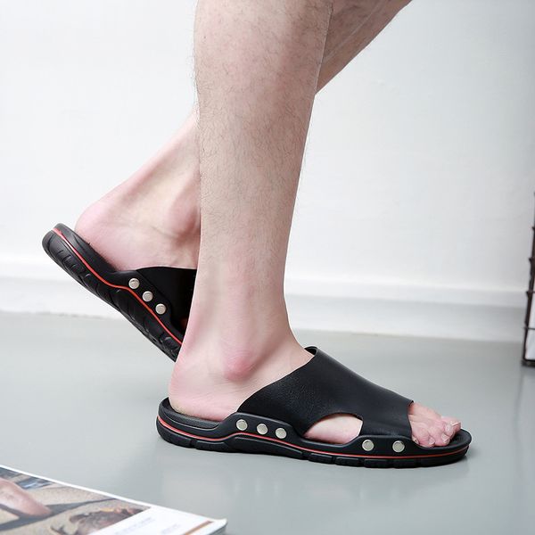 men shoes2019 new style large size leather fashion scholar sandals casual fashion lightweight people, Black
men shoes2019 new style large size leather fashion scholar sandals casual fashion lightweight people, Black