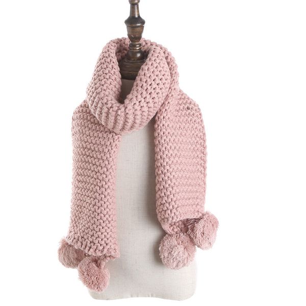 children's autumn and winter new fashion soft knit scarf solid color yarn knitting wool ball tassel warm scarf, Blue;gray
children's autumn and winter new fashion soft knit scarf solid color yarn knitting wool ball tassel warm scarf, Blue;gray