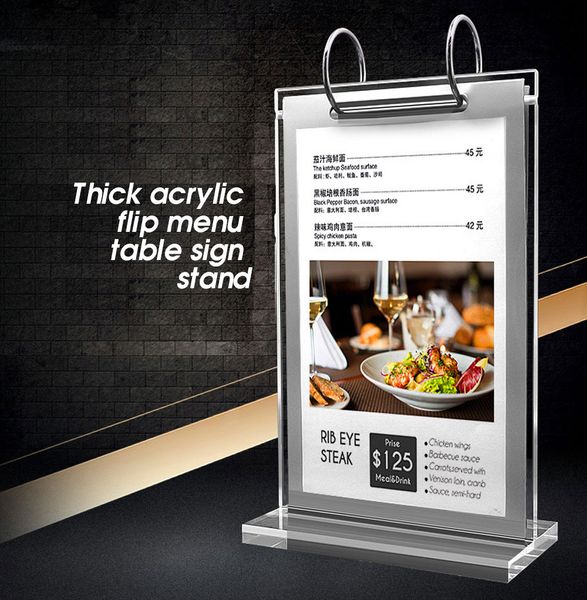 a4 double-sided 8.5" x 11" transparent flip frame acrylic table card sign loose-leaf menu frame desk display card stand racks
a4 double-sided 8.5" x 11" transparent flip frame acrylic table card sign loose-leaf menu frame desk display card stand racks