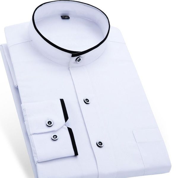 2017 brand clothing men's long sleeved shirt fashion casual stand collar striped shirt men slim fit plus size s-4xl, White;black
2017 brand clothing men's long sleeved shirt fashion casual stand collar striped shirt men slim fit plus size s-4xl, White;black