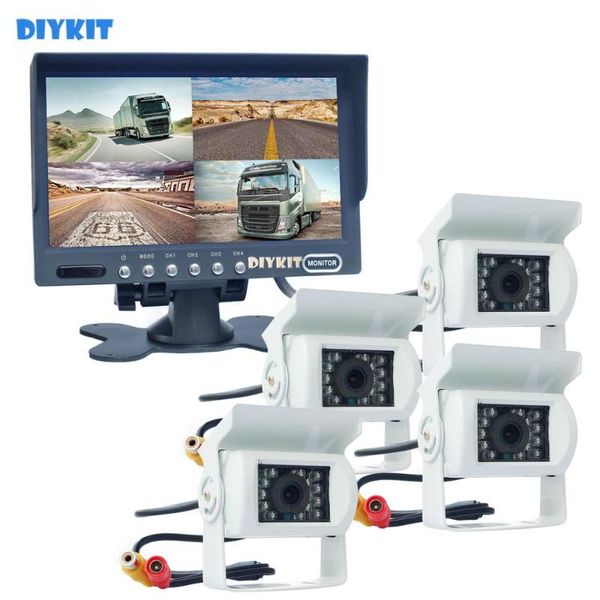 diykit 7" 4 split quad reverse rear view car monitor + ccd ir night vision backup rear view led camera waterproof for truck bus
diykit 7" 4 split quad reverse rear view car monitor + ccd ir night vision backup rear view led camera waterproof for truck bus