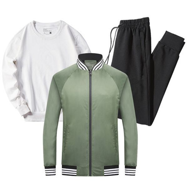 men's tracksuits cross-border foreign trade new casual sports suit sweater men's jacket trend handsome clothes three-piece l-4xl, Gray 
men's tracksuits cross-border foreign trade new casual sports suit sweater men's jacket trend handsome clothes three-piece l-4xl, Gray
