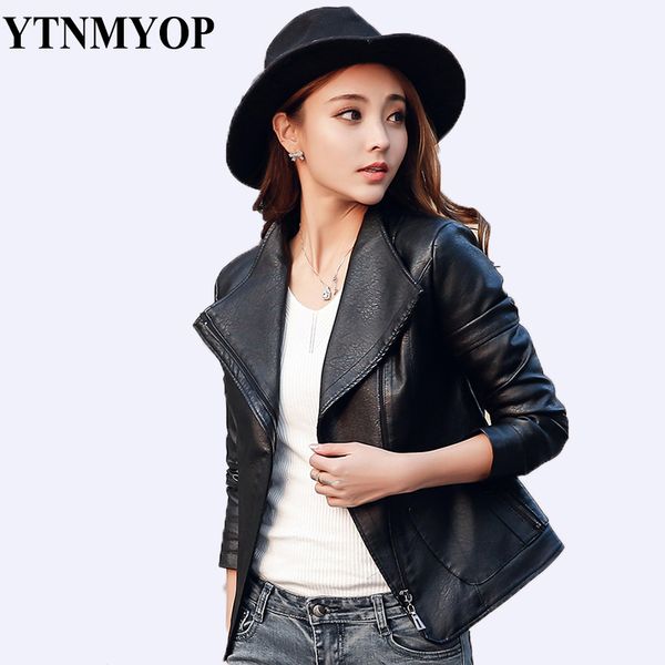 ytnmyop spring big turn-down collar leather coat women slim zipper black basic leather jacket short long sleeve autumn clothes
ytnmyop spring big turn-down collar leather coat women slim zipper black basic leather jacket short long sleeve autumn clothes