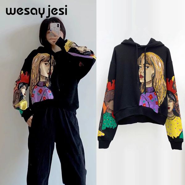 2019 black cartoon character print women hoodie long sleeve o neck ladies sweatshirt casual loose womens hoodies pullover women
2019 black cartoon character print women hoodie long sleeve o neck ladies sweatshirt casual loose womens hoodies pullover women