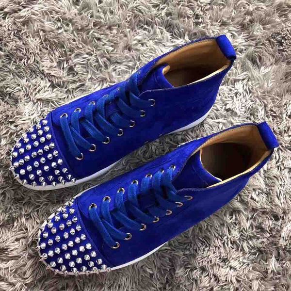 blue suede genuine leather high red bottom homme sneakers with spikes sneakers shoes luxury men's party wedding dress casual trainers, Black
blue suede genuine leather high red bottom homme sneakers with spikes sneakers shoes luxury men's party wedding dress casual trainers, Black