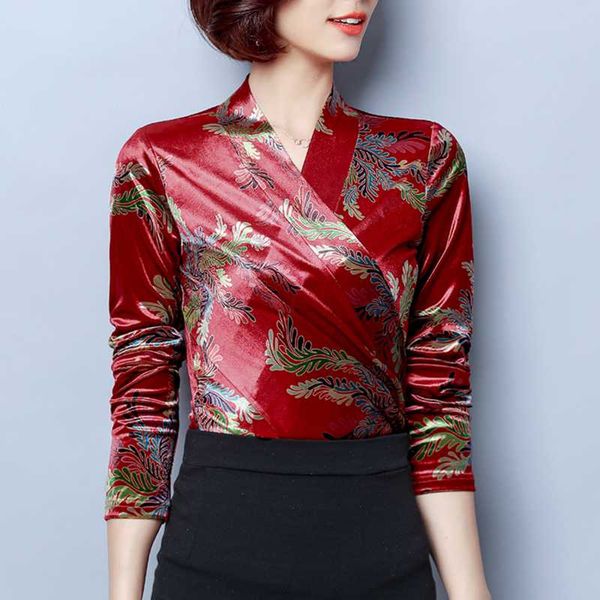 juay kala blouse womenplus velvet bottoming shirt women's long-sleeved autumn and winter new coat v-neck velvet print shirt, White
juay kala blouse womenplus velvet bottoming shirt women's long-sleeved autumn and winter new coat v-neck velvet print shirt, White