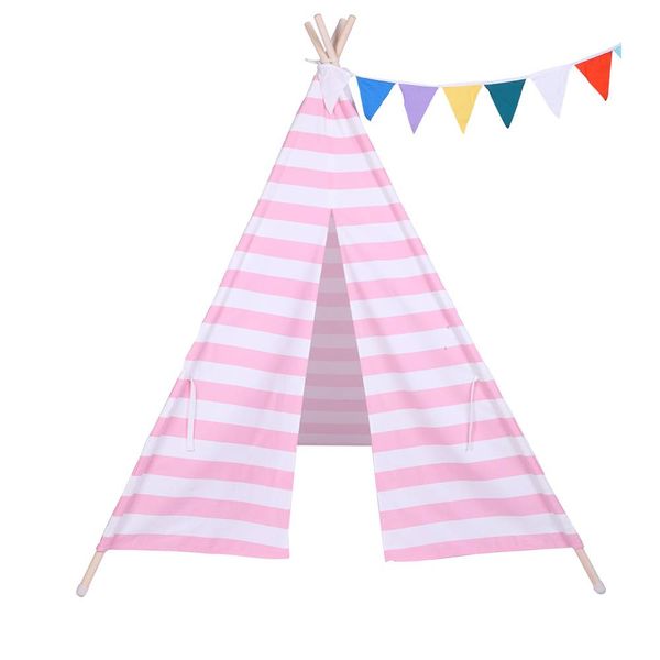 indian tent children teepee tent baby indoor dollhouse with small coloured flags roller shade and pocket pink and white stripes
indian tent children teepee tent baby indoor dollhouse with small coloured flags roller shade and pocket pink and white stripes