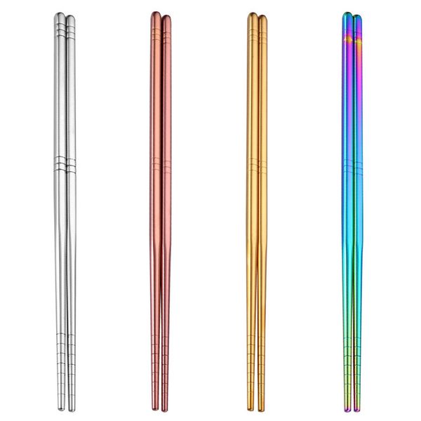 1 pair stainless steel chopsticks reusable antiskid food sticks tableware colorful length 23cm chopsticks dishware #tj02
1 pair stainless steel chopsticks reusable antiskid food sticks tableware colorful length 23cm chopsticks dishware #tj02