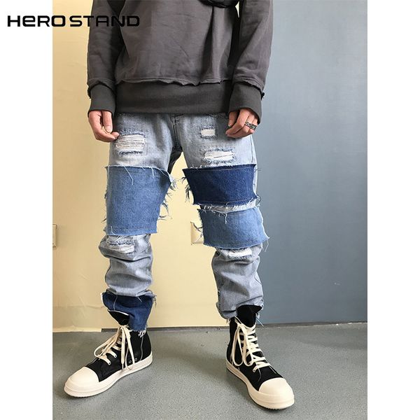 # hs heavy pounds 2020fw street style loose all-match hole big patch blue mens hip hop jeans popular brand
# hs heavy pounds 2020fw street style loose all-match hole big patch blue mens hip hop jeans popular brand