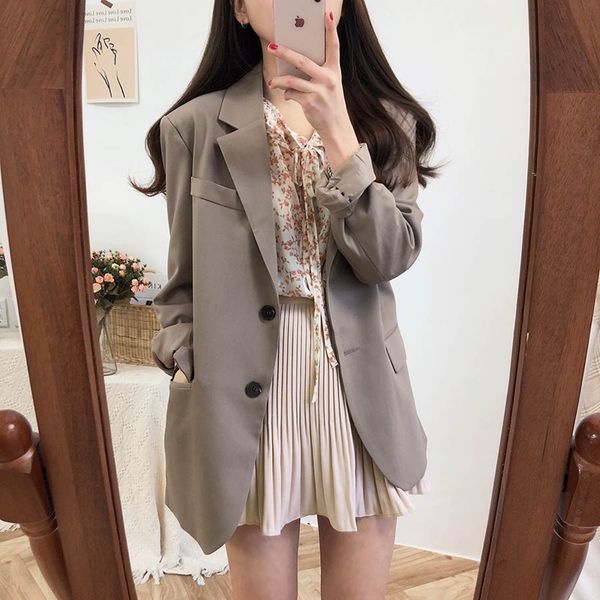 chic single-breasted khaki women blazer jackets notched collar full sleeve black female suits jacket elegant outerwear 2019, White;black
chic single-breasted khaki women blazer jackets notched collar full sleeve black female suits jacket elegant outerwear 2019, White;black