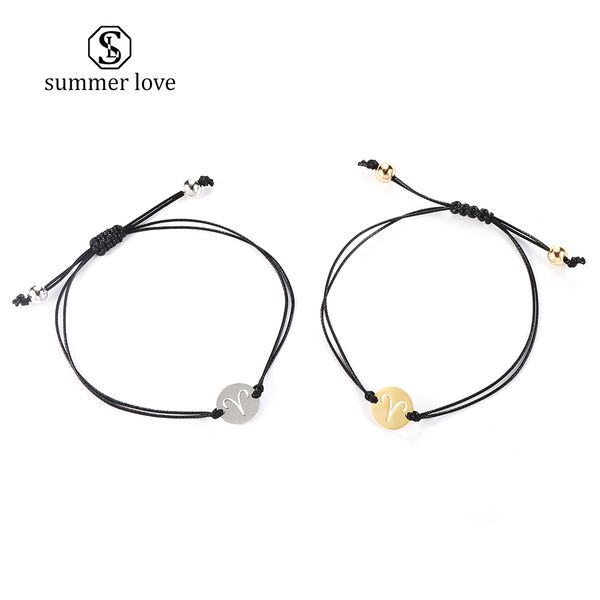 2019 fashion stainless steel 12 constellation charm bracelet handmade braided adjustable black wax rope chain bracelets for men women
2019 fashion stainless steel 12 constellation charm bracelet handmade braided adjustable black wax rope chain bracelets for men women