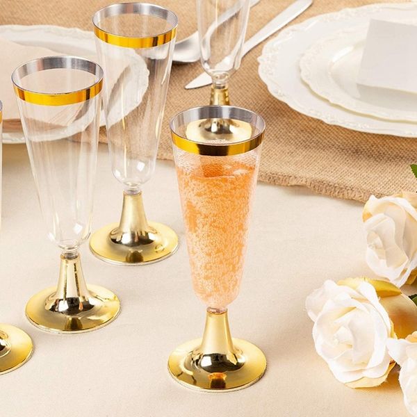 24plastic gold rimmed champagne flutes | 5.5 oz. clear hard disposable party & wedding glass other dinnerware
24plastic gold rimmed champagne flutes | 5.5 oz. clear hard disposable party & wedding glass other dinnerware