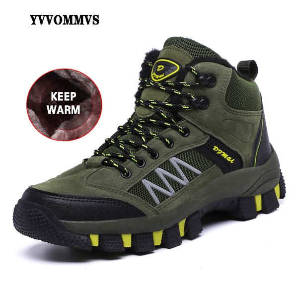 men's outdoor boots, new winter warm mountaineering waterproof non-slip wear collision fashion leisure sports shoes, Black
men's outdoor boots, new winter warm mountaineering waterproof non-slip wear collision fashion leisure sports shoes, Black
