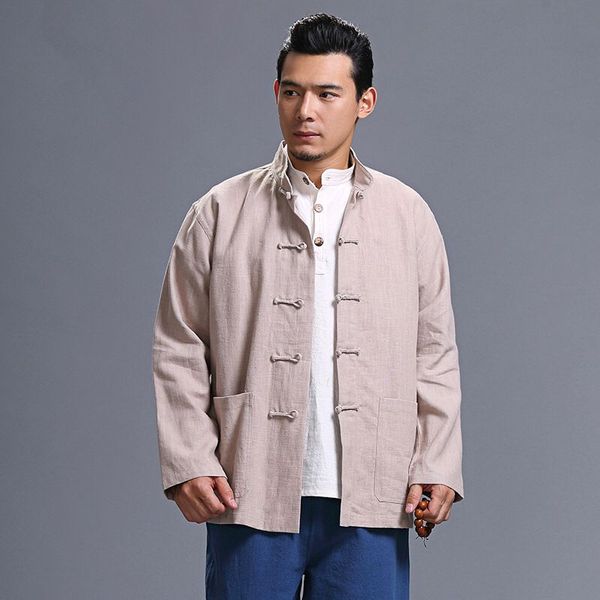 men's tunic apparel 2020 spring pure linen men's buckle chinese casual loose jacket, Black;brown
men's tunic apparel 2020 spring pure linen men's buckle chinese casual loose jacket, Black;brown