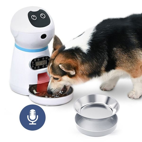 smart food dispenser with quantify control and timer automatic pet feeder record pets food bowl for medium small dog
smart food dispenser with quantify control and timer automatic pet feeder record pets food bowl for medium small dog