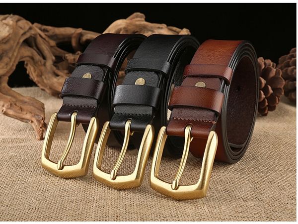 men's leather copper buckle youth second layer cowhide handmade middle-aged trousers men's leisure belt belt, Black;brown
men's leather copper buckle youth second layer cowhide handmade middle-aged trousers men's leisure belt belt, Black;brown