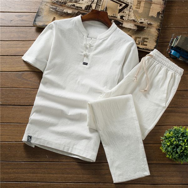 men's sets cotton linen short-sleeved t shirts + pant summer brand breathable casual beach set chinese style, Gray
men's sets cotton linen short-sleeved t shirts + pant summer brand breathable casual beach set chinese style, Gray
