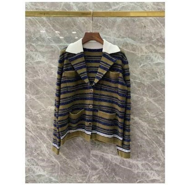 runway design women contrast striped bright wool lapel vintage cardigan jacket luxury vintage sweater winter new clothing, White
runway design women contrast striped bright wool lapel vintage cardigan jacket luxury vintage sweater winter new clothing, White