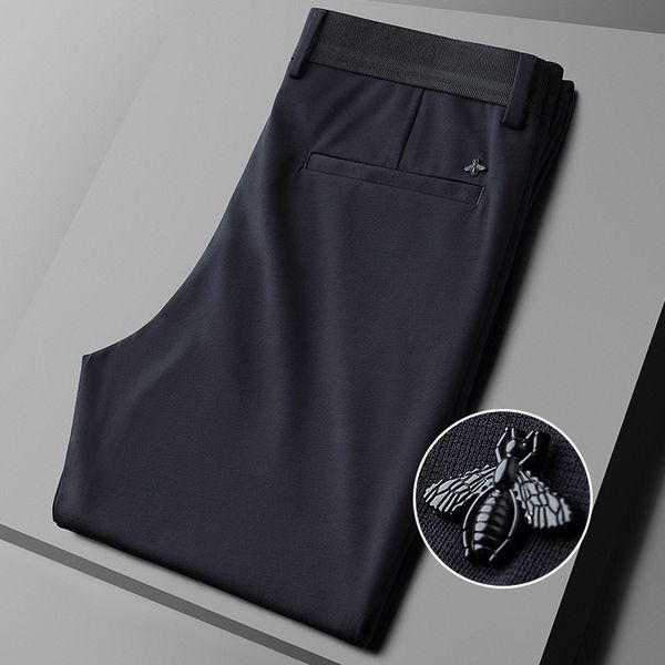 minglu elastic fabric mens pants luxury metal bee thin solid color male pants plus size 29-40 fashion slim casual men's trousers, Black
minglu elastic fabric mens pants luxury metal bee thin solid color male pants plus size 29-40 fashion slim casual men's trousers, Black