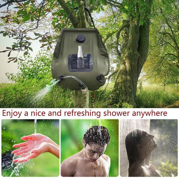 portable outdoor solar shower bag shower bag camping bath water 20l heating camping outdoor tools