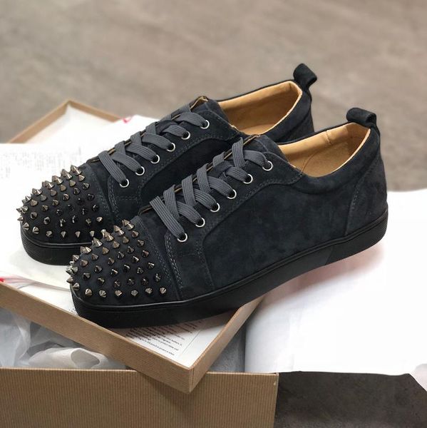 2020 designer sneakers red bottom spikes flat velours suede sneakers iron grey men trainers 100% real leather party sports shoes arthur
2020 designer sneakers red bottom spikes flat velours suede sneakers iron grey men trainers 100% real leather party sports shoes arthur