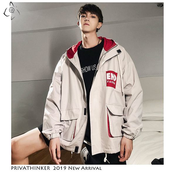 2019 autumn man safari style jackets mens streetwear zipper windbreaker jackets male pockets casual jacket oversize, Black;brown 
2019 autumn man safari style jackets mens streetwear zipper windbreaker jackets male pockets casual jacket oversize, Black;brown