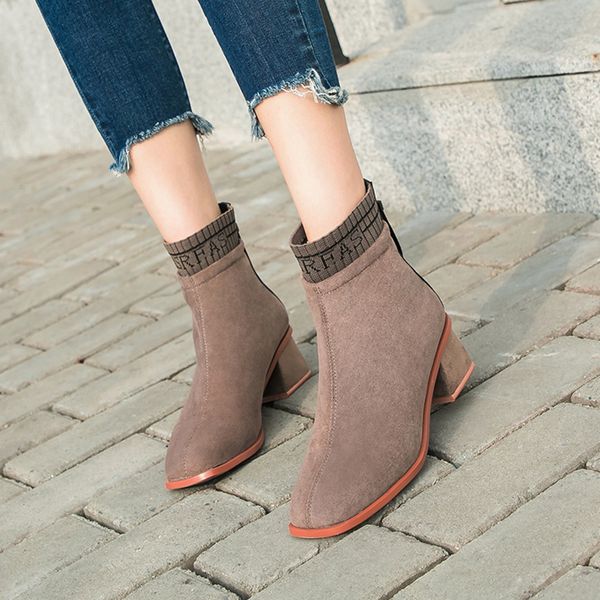 new spring autumn women black ankle sock boots 2019 fashion stretch boots chunky high heels pointed toe women shoes#j30
new spring autumn women black ankle sock boots 2019 fashion stretch boots chunky high heels pointed toe women shoes#j30