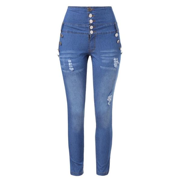 2020 new fashion jeans for women autumn elastic butto plus loose hole denim casual small feet cropped pants trousers fit jeans, Blue
2020 new fashion jeans for women autumn elastic butto plus loose hole denim casual small feet cropped pants trousers fit jeans, Blue