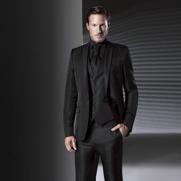 black satin men suits for wedding suits man blazer groom tuxedos 3piece peaked lapel man costume homme terno masculino evening party, Black;gray
black satin men suits for wedding suits man blazer groom tuxedos 3piece peaked lapel man costume homme terno masculino evening party, Black;gray