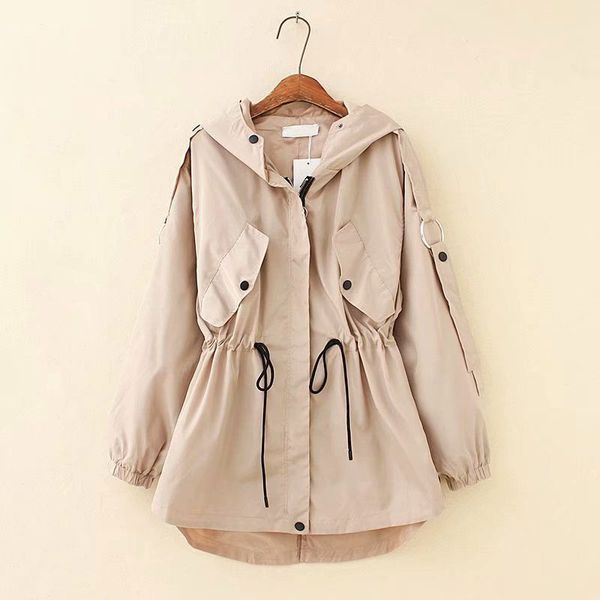 2019 plus size casual trench coat spring women clothing fashion decorative buttons outerwear s6-8621, Tan;black
2019 plus size casual trench coat spring women clothing fashion decorative buttons outerwear s6-8621, Tan;black