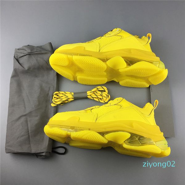 ins paris triple s distressed designer shoes yellow luxury transparent crystal factory version original sneaker size35-45 z02, Black 
ins paris triple s distressed designer shoes yellow luxury transparent crystal factory version original sneaker size35-45 z02, Black