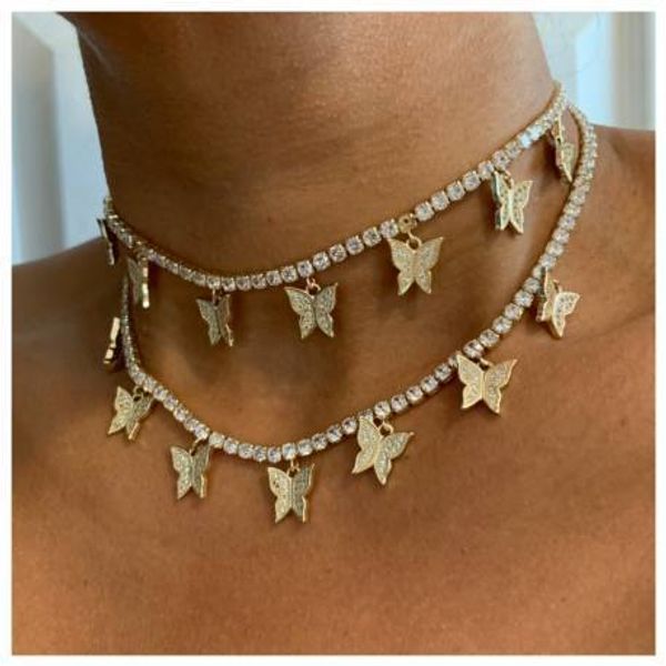 heart arrow cz tennis chain with luxury drip cz butterfly charm 32+10cm choker necklaces iced out bling multilayer women jewelry t200113, Silver
heart arrow cz tennis chain with luxury drip cz butterfly charm 32+10cm choker necklaces iced out bling multilayer women jewelry t200113, Silver