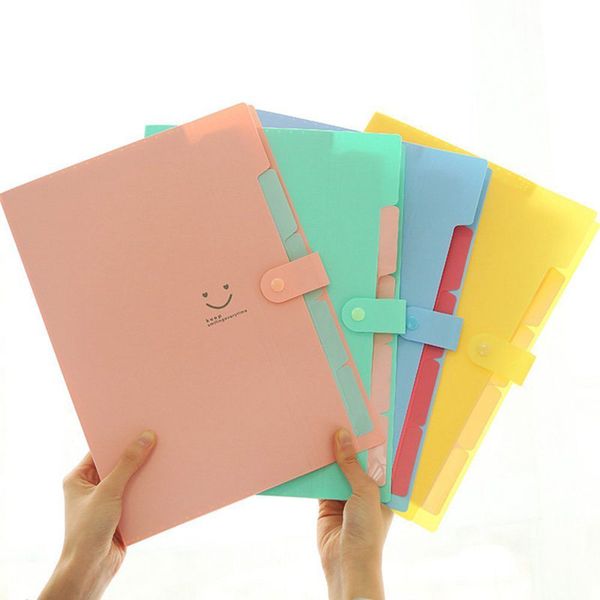 

5 pockets plastic expanding file folders a4 letter size snap closure paper organizer set of 4 multicolored