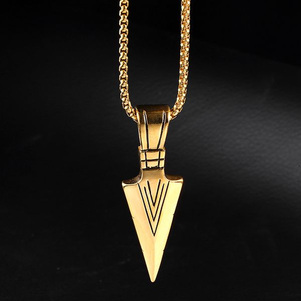 stainless steel men's necklace pendant arrow war spear stainless steel jewelry on the neck spear head personality necklace man, Silver
stainless steel men's necklace pendant arrow war spear stainless steel jewelry on the neck spear head personality necklace man, Silver