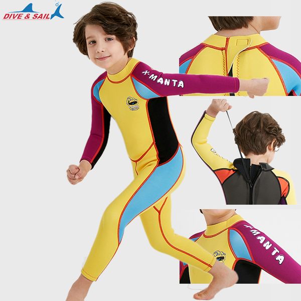 dive&sail 2.5mm neoprene wetsuits kids full body thermal protective diving wet suit for girls boys swimming surf jellyfish skin 
dive&sail 2.5mm neoprene wetsuits kids full body thermal protective diving wet suit for girls boys swimming surf jellyfish skin