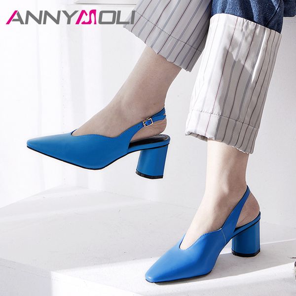 annymoli women slingbacks shoes high heels natural genuine leather block heels shoes real leather square toe pumps big size 3 43, Black
annymoli women slingbacks shoes high heels natural genuine leather block heels shoes real leather square toe pumps big size 3 43, Black
