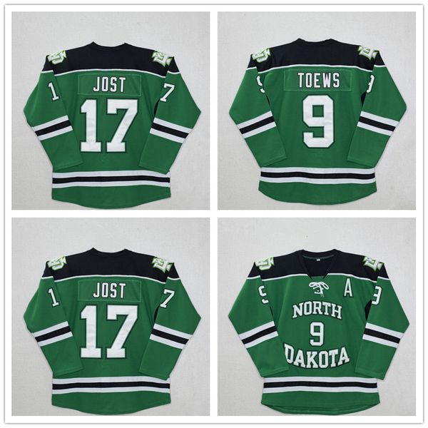 ncaa north dakota fighting sioux #9 jonathan toews #11 zach parise #17 tyson jost green hockey jerseys custom jersey stitched, Black
ncaa north dakota fighting sioux #9 jonathan toews #11 zach parise #17 tyson jost green hockey jerseys custom jersey stitched, Black