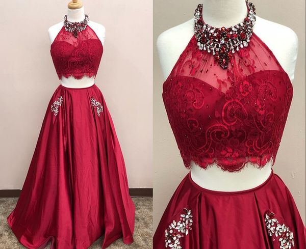 sparkly burgundy lace prom dresses crystal beaded long two pieces satin sequin homecoming party dress evening gowns real ps, Black
sparkly burgundy lace prom dresses crystal beaded long two pieces satin sequin homecoming party dress evening gowns real ps, Black