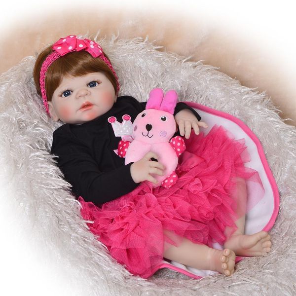 newborn doll fashion 23'' reborn doll babies full body silicone 57cm lifelike girl baby doll wear princess dress child xmas gift y
newborn doll fashion 23'' reborn doll babies full body silicone 57cm lifelike girl baby doll wear princess dress child xmas gift y