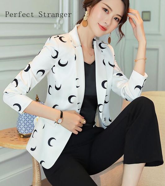 2020 spring summer new arrival plus size -3xl korean turn-down collar moon printed long sleeve women suit coat, White;black
2020 spring summer new arrival plus size -3xl korean turn-down collar moon printed long sleeve women suit coat, White;black