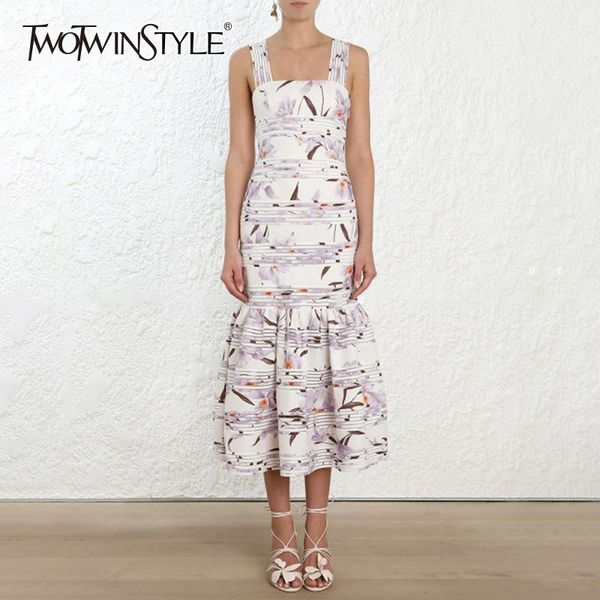twotwinstyle elegant strap dress female sleeveless high waist printed floral dresses women big size 2019 summer fashion clothes, Black;gray
twotwinstyle elegant strap dress female sleeveless high waist printed floral dresses women big size 2019 summer fashion clothes, Black;gray