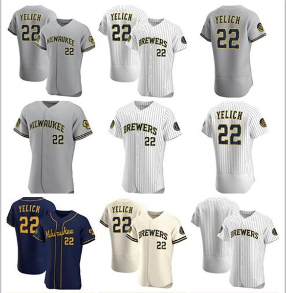 2020 новый milwaukee christian 22 yelich пятидесятых джерси белая полоса главная gray away размер 40-56 новый сезон новый стиль трикотажные, Blue;black 
2020 новый milwaukee christian 22 yelich пятидесятых джерси белая полоса главная gray away размер 40-56 новый сезон новый стиль трикотажные, Blue;black