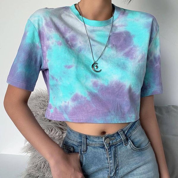 tie dye футболку женщины с коротким рукавом top tee рубашки повседневные streetwear женщины моды летние топы, White
tie dye футболку женщины с коротким рукавом top tee рубашки повседневные streetwear женщины моды летние топы, White