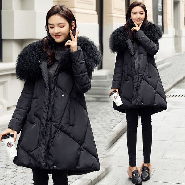 winter down jacket cotton-padded clothes women's mid-length 18 new style south korea a- line version fashion tan-sheep wool coll, Blue;black
winter down jacket cotton-padded clothes women's mid-length 18 new style south korea a- line version fashion tan-sheep wool coll, Blue;black