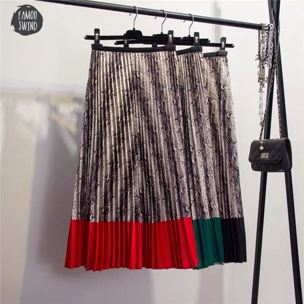 2019 skirts spring new coming western style snakeskin pattern contrast stitching pleated high street style a line skirts, Black
2019 skirts spring new coming western style snakeskin pattern contrast stitching pleated high street style a line skirts, Black