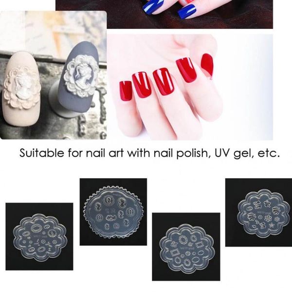 nail polish 4 types nail art templates 3d silicone acrylic carved mold diy manicure tool rhinestones, Silver;gold
nail polish 4 types nail art templates 3d silicone acrylic carved mold diy manicure tool rhinestones, Silver;gold
