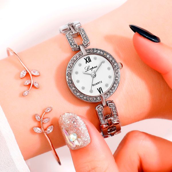 women gift clock lvpai fashion creative bracelet watch rhinestone steel strip ladies quartz watch kol saati2019, Slivery;brown
women gift clock lvpai fashion creative bracelet watch rhinestone steel strip ladies quartz watch kol saati2019, Slivery;brown