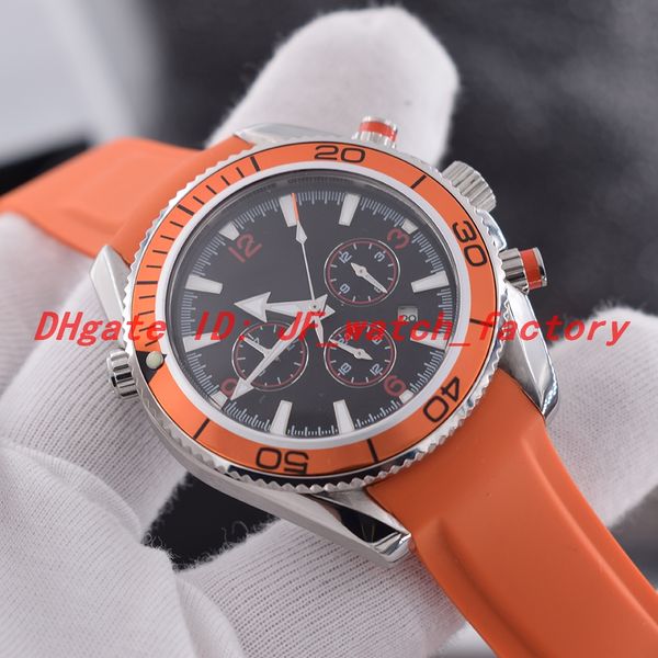 steel case sport men watch quartz movement chronograph small dials work orange rubber strap for halloween party gift wristwatch, Slivery;brown
steel case sport men watch quartz movement chronograph small dials work orange rubber strap for halloween party gift wristwatch, Slivery;brown