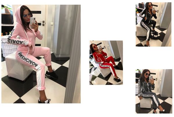 women tracksuits sport hoodies sweatshirt + pant running sport track suit 2 pieces jogging sets t femme clothing, Gray
women tracksuits sport hoodies sweatshirt + pant running sport track suit 2 pieces jogging sets t femme clothing, Gray