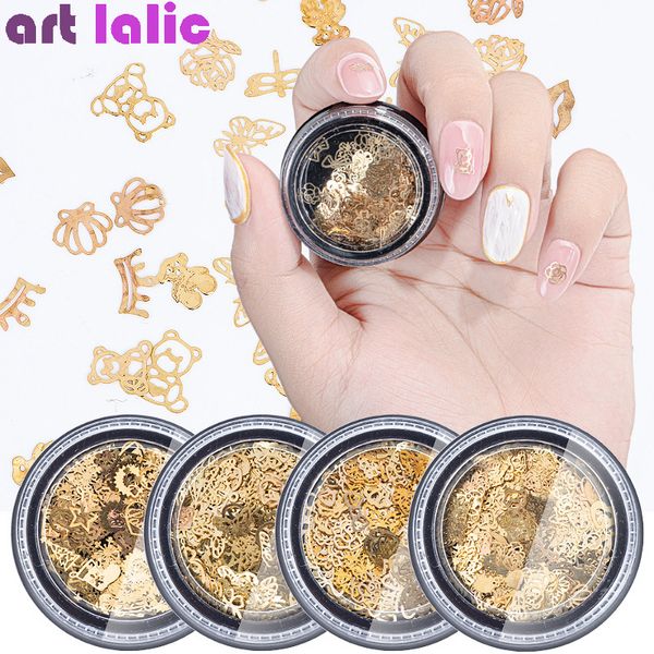 1 bottle 3d gold metal slices nail art decoration christmas snowflake star mixed design hollow tiny chip manicure accessories, Silver;gold
1 bottle 3d gold metal slices nail art decoration christmas snowflake star mixed design hollow tiny chip manicure accessories, Silver;gold